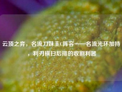 云顶之弈，名流刀妹主C阵容——名流光环加持，利刃横扫后排的收割利器