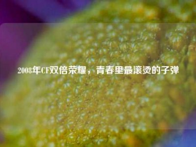 2008年CF双倍荣耀，青春里最滚烫的子弹