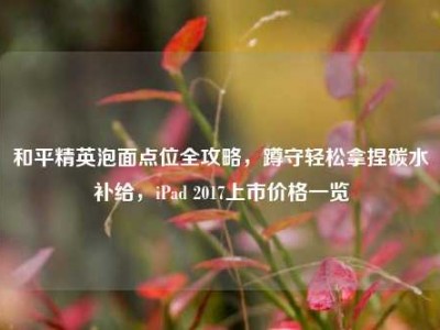 和平精英泡面点位全攻略，蹲守轻松拿捏碳水补给，iPad 2017上市价格一览