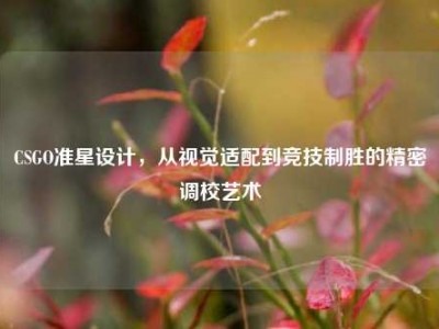 CSGO准星设计，从视觉适配到竞技制胜的精密调校艺术
