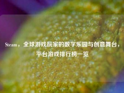Steam，全球游戏玩家的数字乐园与创意舞台，平台游戏排行榜一览