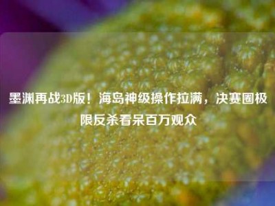 墨渊再战3D版！海岛神级操作拉满，决赛圈极限反杀看呆百万观众