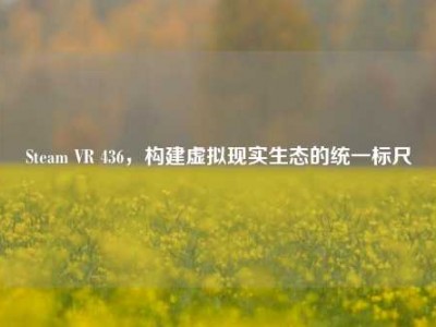 Steam VR 436，构建虚拟现实生态的统一标尺