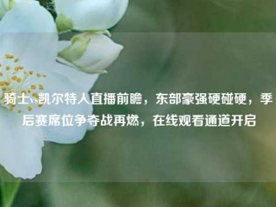 骑士vs凯尔特人直播前瞻，东部豪强硬碰硬，季后赛席位争夺战再燃，在线观看通道开启