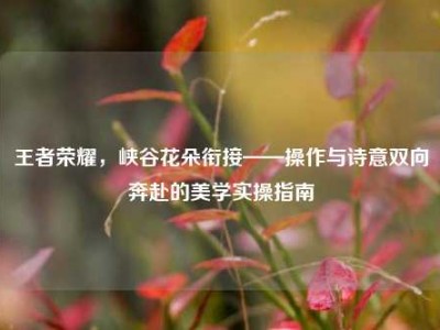 王者荣耀，峡谷花朵衔接——操作与诗意双向奔赴的美学实操指南