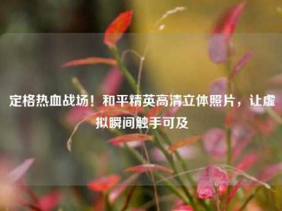 定格热血战场！和平精英高清立体照片，让虚拟瞬间触手可及