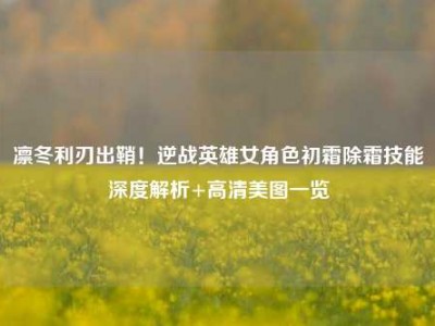 凛冬利刃出鞘！逆战英雄女角色初霜除霜技能深度解析+高清美图一览