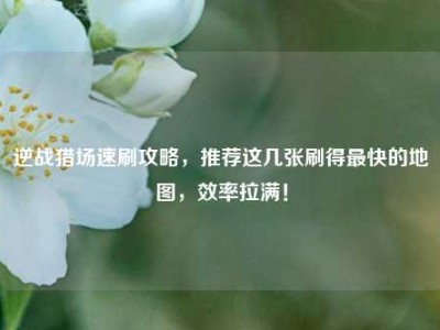 逆战猎场速刷攻略，推荐这几张刷得最快的地图，效率拉满！