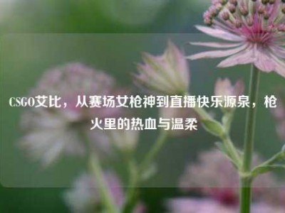 CSGO艾比，从赛场女枪神到直播快乐源泉，枪火里的热血与温柔