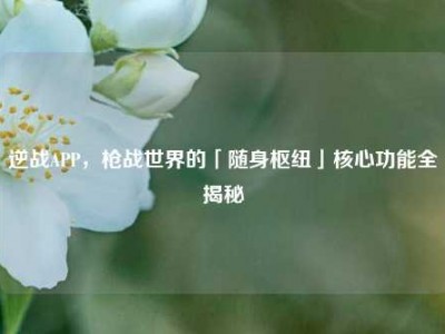 逆战APP，枪战世界的「随身枢纽」核心功能全揭秘