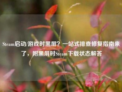 Steam启动/游戏时黑屏？一站式排查修复指南来了，附黑屏时Steam下载状态解答