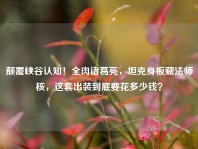 颠覆峡谷认知！全肉诸葛亮，坦克身板藏法师核，这套出装到底要花多少钱？
