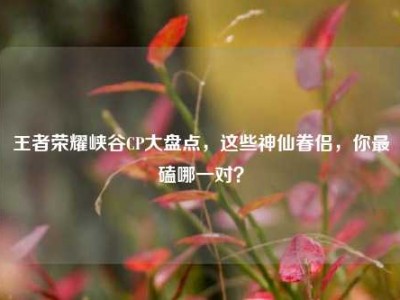 王者荣耀峡谷CP大盘点，这些神仙眷侣，你最磕哪一对？