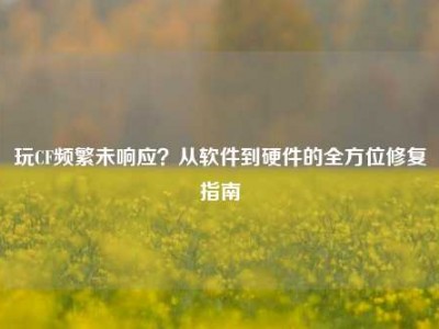 玩CF频繁未响应？从软件到硬件的全方位修复指南