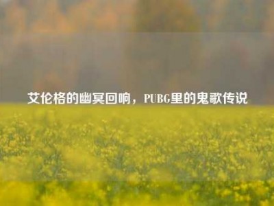 艾伦格的幽冥回响，PUBG里的鬼歌传说