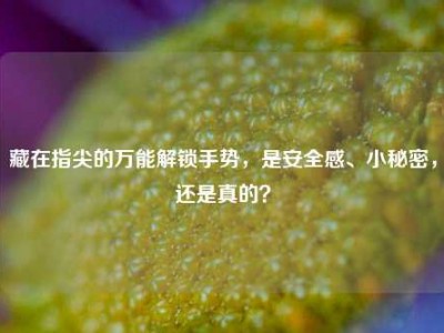 藏在指尖的万能解锁手势，是安全感、小秘密，还是真的？