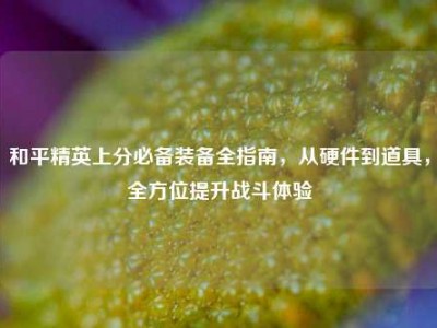 和平精英上分必备装备全指南，从硬件到道具，全方位提升战斗体验