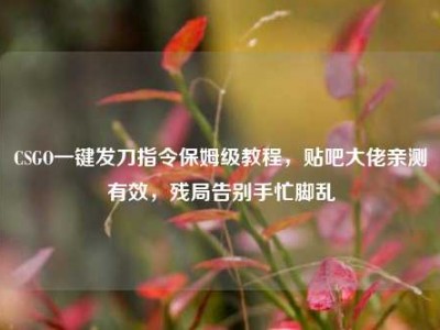 CSGO一键发刀指令保姆级教程，贴吧大佬亲测有效，残局告别手忙脚乱