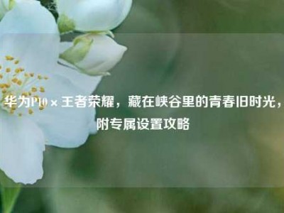 华为P10×王者荣耀，藏在峡谷里的青春旧时光，附专属设置攻略