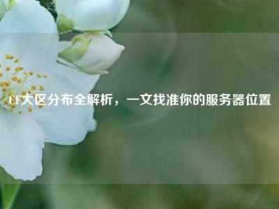 CF大区分布全解析，一文找准你的服务器位置