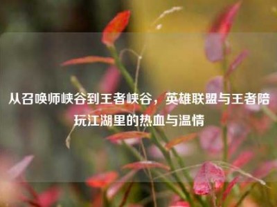 从召唤师峡谷到王者峡谷，英雄联盟与王者陪玩江湖里的热血与温情