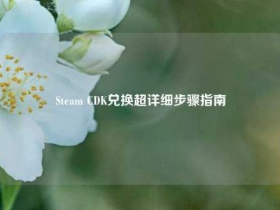 Steam CDK兑换超详细步骤指南