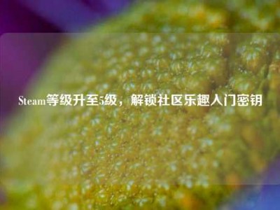 Steam等级升至5级，解锁社区乐趣入门密钥