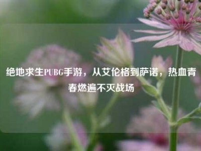绝地求生PUBG手游，从艾伦格到萨诺，热血青春燃遍不灭战场