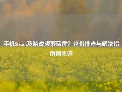 手机Steam及游戏频繁蓝屏？这份排查与解决指南请收好