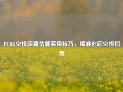 PUBG空投距离估算实用技巧，精准追踪空投指南