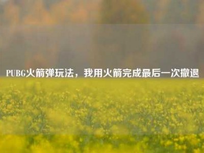 PUBG火箭弹玩法，我用火箭完成最后一次撤退