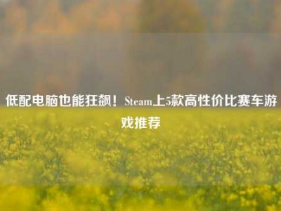 低配电脑也能狂飙！Steam上5款高性价比赛车游戏推荐