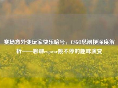 赛场意外变玩家快乐暗号，CSGO总闸梗深度解析——聊聊csgovar跳不停的趣味演变