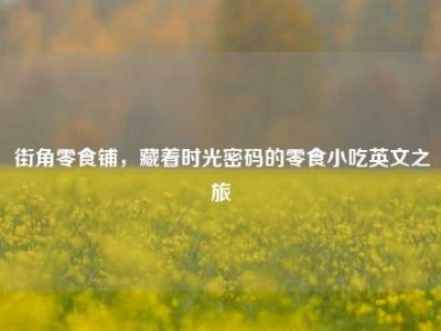 街角零食铺，藏着时光密码的零食小吃英文之旅
