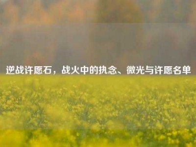 逆战许愿石，战火中的执念、微光与许愿名单