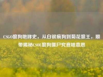 CSGO狼狗咆哮史，从白银疯狗到菊花狼王，顺带揭秘CSOL狼狗僵尸究竟啥意思