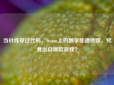 当针线穿过代码，Steam上的数字非遗绣娘，究竟出自哪款游戏？