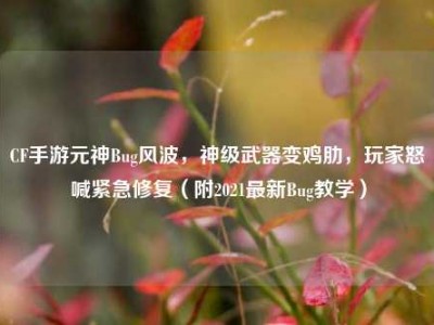 CF手游元神Bug风波，神级武器变鸡肋，玩家怒喊紧急修复（附2021最新Bug教学）