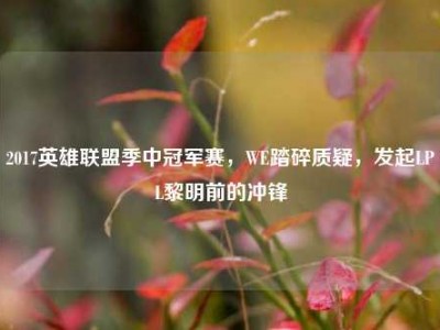 2017英雄联盟季中冠军赛，WE踏碎质疑，发起LPL黎明前的冲锋