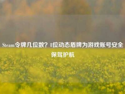 Steam令牌几位数？8位动态盾牌为游戏账号安全保驾护航