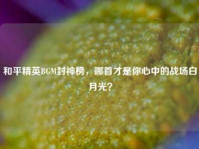 和平精英BGM封神榜，哪首才是你心中的战场白月光？