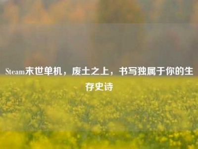 Steam末世单机，废土之上，书写独属于你的生存史诗