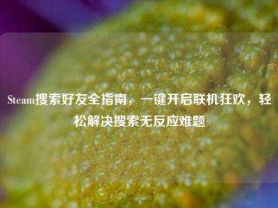 Steam搜索好友全指南，一键开启联机狂欢，轻松解决搜索无反应难题