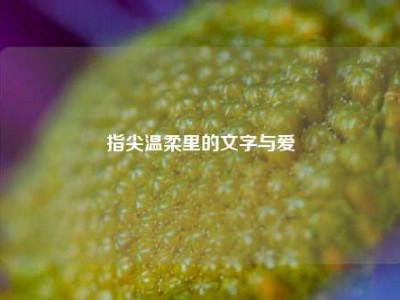 指尖温柔里的文字与爱