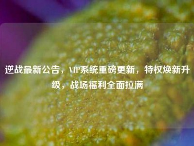 逆战最新公告，VIP系统重磅更新，特权焕新升级，战场福利全面拉满