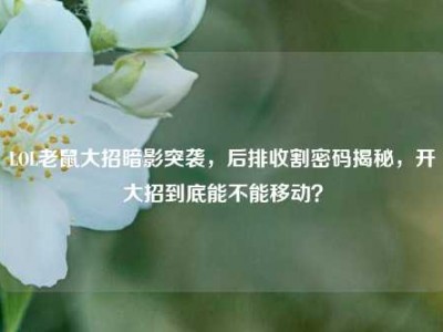 LOL老鼠大招暗影突袭，后排收割密码揭秘，开大招到底能不能移动？