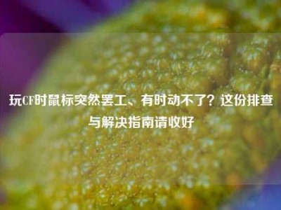 玩CF时鼠标突然罢工、有时动不了？这份排查与解决指南请收好