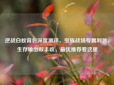 逆战白蚁背包深度测评，虫族战场专属利器，生存输出双丰收，最优推荐看这里