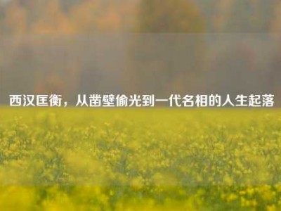 西汉匡衡，从凿壁偷光到一代名相的人生起落
