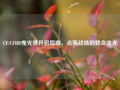 CF/CFHD曳光弹开启指南，点亮战场的致命流光
